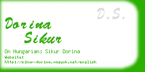 dorina sikur business card